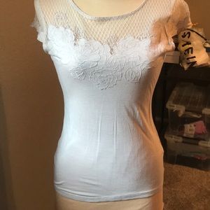 H&M lace embroided blouse top